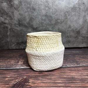 Hobby Lobby Ceramic Boho Basket Planter